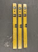 Three Stabila spirit levels