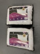 Two Sarah Jane satin stripe two pillow sets.