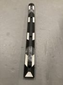 A raised parking curb