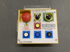 An elevator equipment control station.