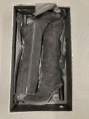 A pair of Duo boots : black suede, EU size 39,