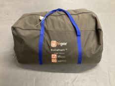 A Hi-Gear Kalahari 10 person tent in two bags.