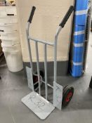 A metal low level sack barrow