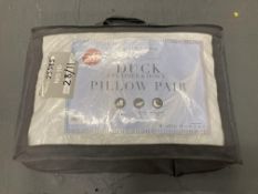 A Downland duck feather and down pair of pillowcases.