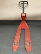 A Linde digital weighing pallet truck