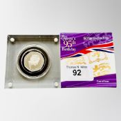 Pobjoy : The Queen's 95th Birthday, 2021 UK 50p Silver Proof Coin, cased.