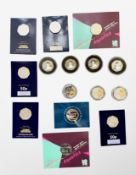 A collection of fifteen interesting 50p coins : Falkland Islands Gentoo Penguin,