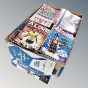 A box of Sunderland football programmes