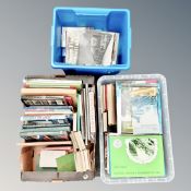 Three boxes of books relating to railways