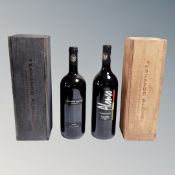 Two bottles of Fernando Alonso Calzadilla wine, each 1.