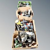 Four boxes of power tools