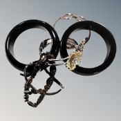 A group of bracelets including Guess etc