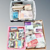 Three boxes of magazines relating to railways