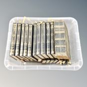 A box of a set of Alistair McLean novels and a further antiquarian books,