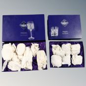 Two boxed sets of Edinburgh Crystal glasses