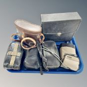 A tray of Ventora 9 x 40 binoculars, one further pair,