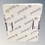 A Stelrad LSTi low surface temperature radiator 650 mm x 650 mm, boxed.