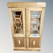 A Continental inlaid mahogany bookcase,