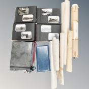 Several albums of photographs relating to railways, rolled maps,