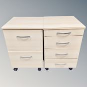 Two contemporary office filing chests
