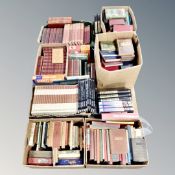 A pallet of volumes : Encyclopedia, WWII, stamp catalogues,