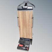 A Corby 7700 trouser press and a Dremell multi tool in case