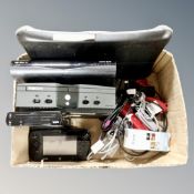 A box of Xbox, Nintendo Wii U, Sky HD box,