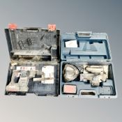 A Bosch Professional GBH 36 VF Li+ hammer drill with battery and a Bosch GKS 36 VL circular hand