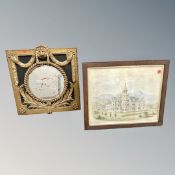 A 19th century gilt and gesso mirror, 61 cm x 61 cm,