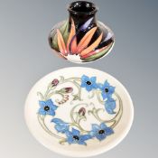 A Moorcroft squat vase,