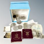 A quantity of crowns, two Festival of Britain 1951 coins,