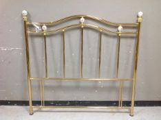 A brass and ceramic 4'6