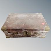 A Henry Atkin stitched brown leather five division cartridge shotgun magazine case,