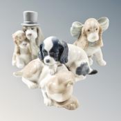 Three Nao dog figures