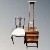 A nest of three Chinese hardwood tables,