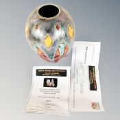 An Anita Harris Diamond Jubilee vase, number 65 of 75, designed by Sam Johnson,