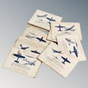 A collection of Aircraft Spotter's Series collection cards