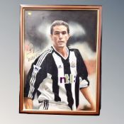 A Scorer oil on canvas of Lauren Robert, signed by artist and player,