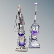 A Dyson DC 25 vacuum cleaner and Vax Air stretch pet upright vacuum cleaner