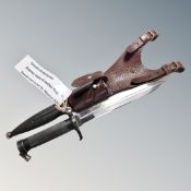 A Swedish M1896 bayonet with scabbard and leather frog