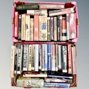 Two boxes of hard back volumes of military interest