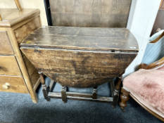 A 19th century oak gateleg table