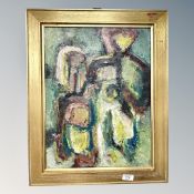 Continental School : Abstract study, oil on canvas, 36 cm x 47 cm.