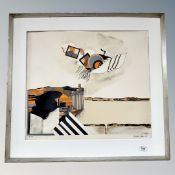 Continental School : Abstract study signed in pencil, 51 cm x 44 cm.