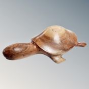 A Pitcairn Island carved figure of a turtle, by Wiles Warren,