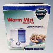 A Vicks warm mist humidifier,