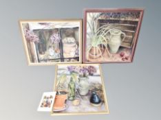 Paula Stephenson : Still life with flowers, oil on canvas, 50 cm x 60 cm,