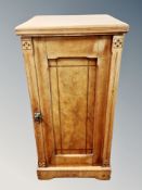 An Edwardian beech pot cupboard,
