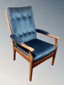 Two 20th century beech framed armchairs