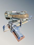 A 16 inch draper fret saw together with a further mitre saw